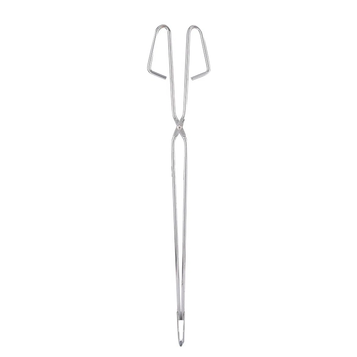 Pinza per caminetto in acciaio inossidabile, pinza per fuoco lunga 55 cm per falò per barbecue all'aperto e interni, legno resistente e clip per carbone