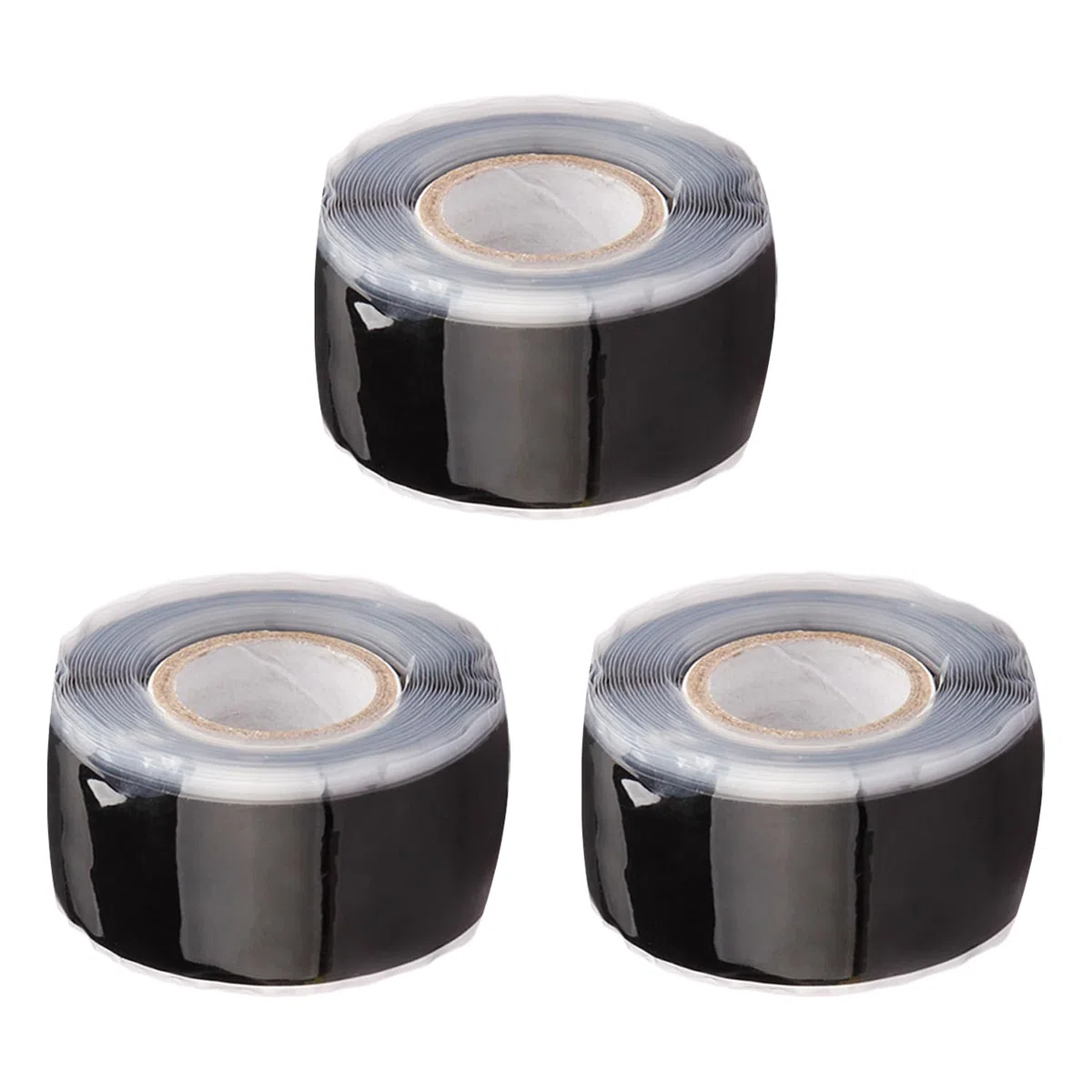 MEMOFYND 3 nastri isolanti in silicone, autofusione, nastro di riparazione per elettricisti, per fili, tubi, perdite di tubo dell'acqua (nero)