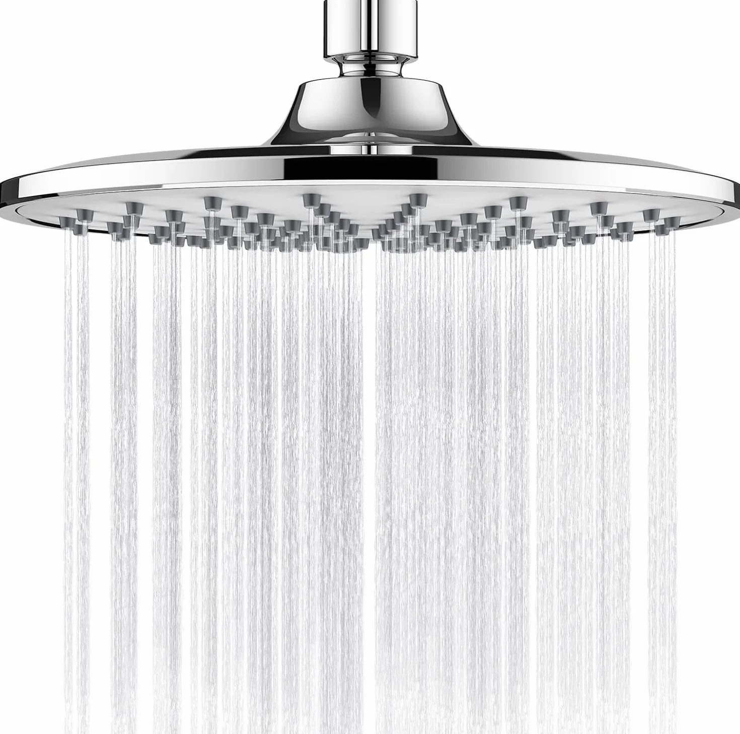 Soffione Doccia Rotondo 200mm Effetto Pioggia Acciaio Inox 304 Soffione Cromato