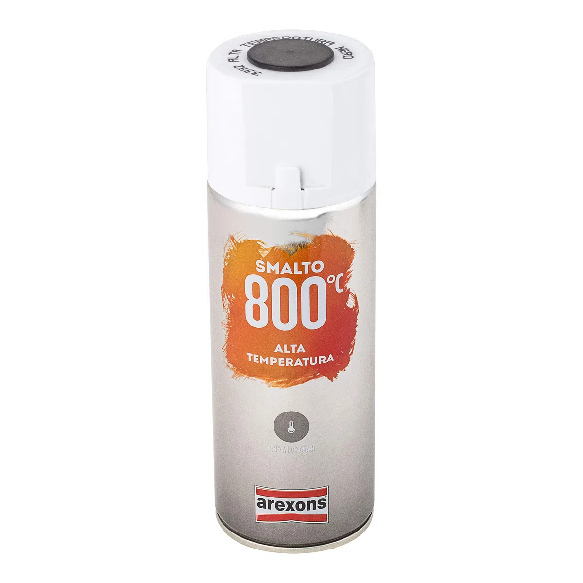 AREXONS SMALTO 100% ACRILICO ALTA TEMPERATURA (fino a 800 °C) spray Nero 400 ml vernice universale resine di qualità essiccazione rapida bomboletta