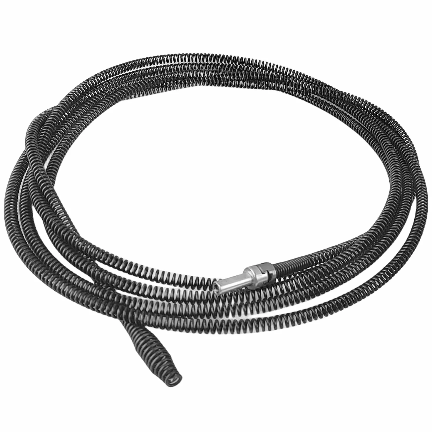 10 mm × 5 m Molla Sturatubi, Stura Lavandini e Scarichi, Stura Tubi di Scarico con Attacco per Trapano, Sonda per Sturare Tubi di Scarico, per Vasca da Bagno, Lavandino, WC (1)