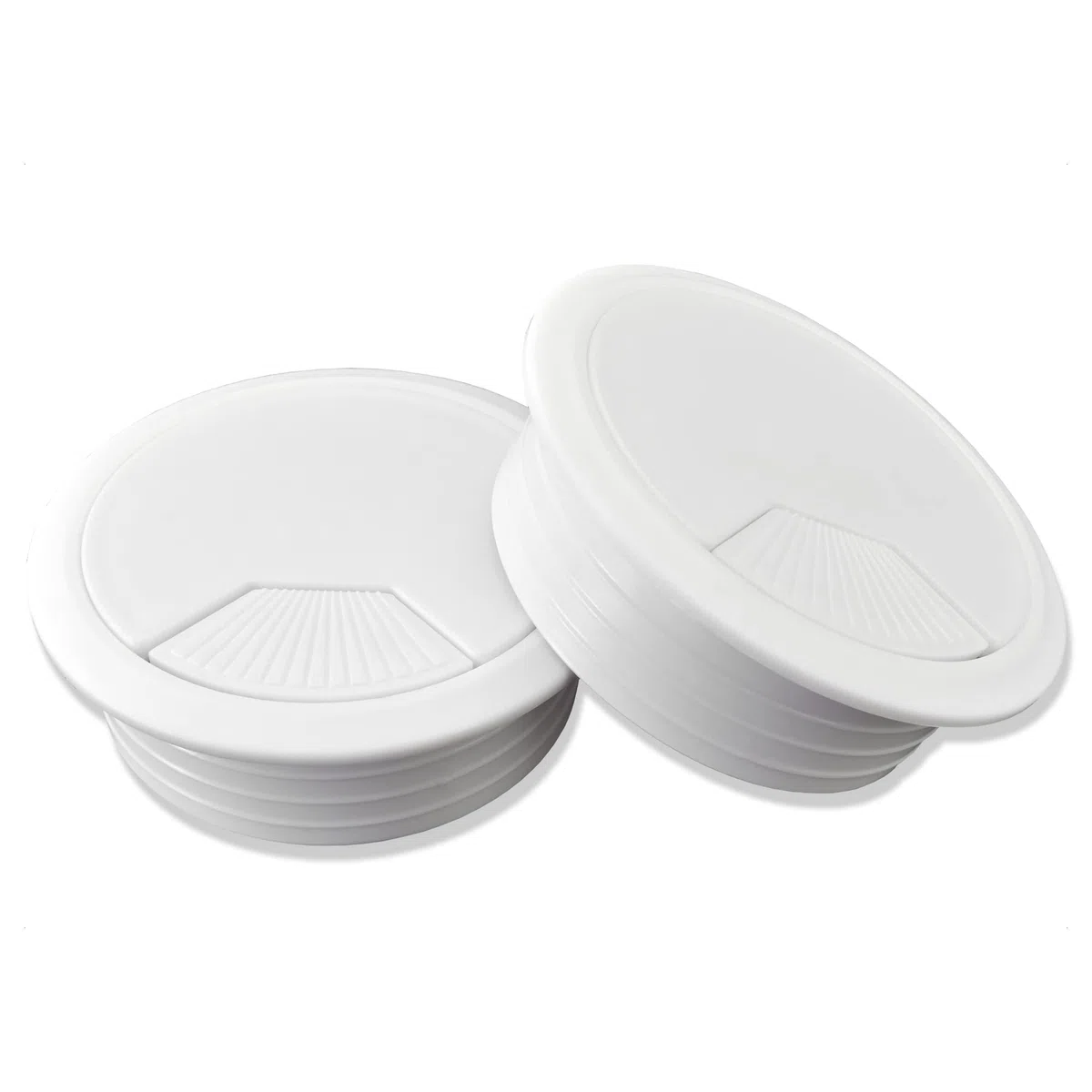 Mprofi MT® 5 Pezzi | Passacavi per Scrivania Bianco Ø80mm | Organizzatore per Mobili per Ufficio | Passacavi in Plastica | Organizzatore per Scrivania | Scatola Cavi | Tappo Passacavi Per Scrivania