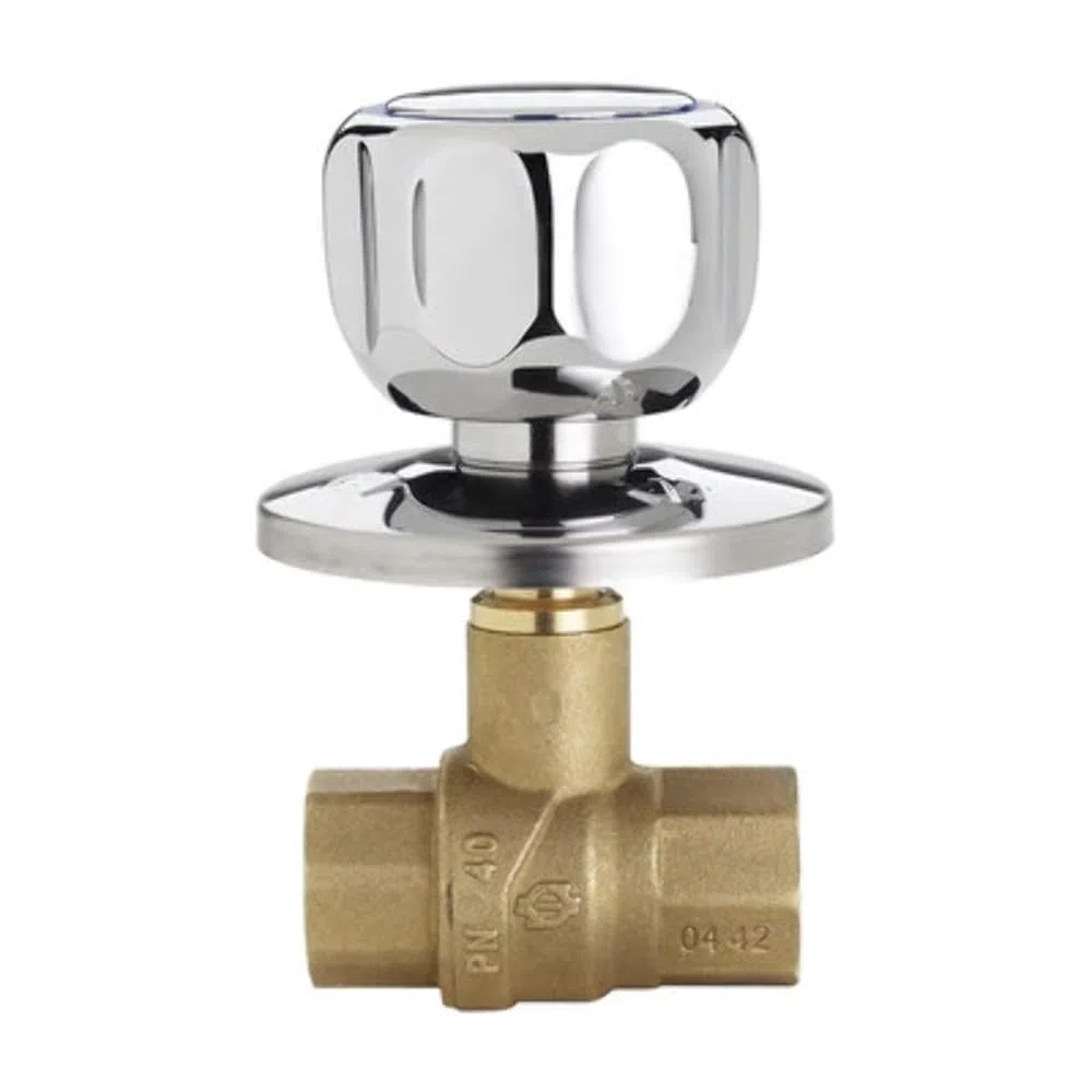 Valvola a sfera da incasso FF con maniglia e rosone 1/2"