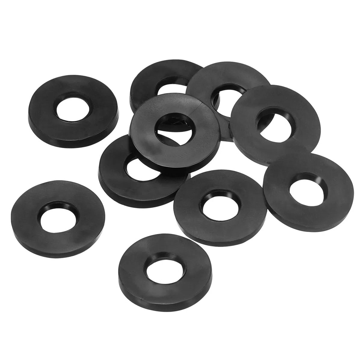 PATIKIL M6 Gomma Rondella Piatta, 10 Pezzi 6mm ID x 13mm OD x 1,6mm Spessore Guarnizione Distanziatrice di Tenuta per Rubinetto Tubo Acqua Tubo Dispositivo Fissaggio Bullone, Nero