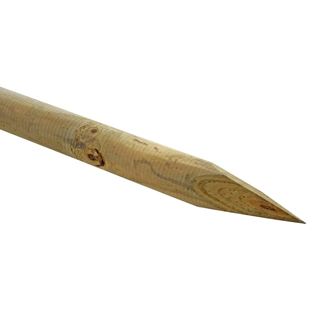 VERDELOOK Palo Tondo con Punta in Legno impregnato 8x8x250cm. Fai da Te Giardino e casa