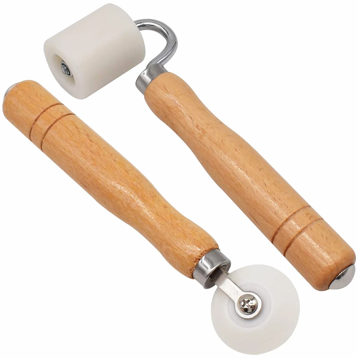 2 Pezzi Rullo di Cuciture Piatte Carta da Parati Rullo Cuciture Piatte Legno per Decorazione Domestica Strumento Fai da Te