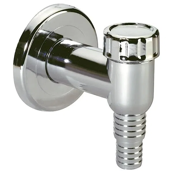 655820 Schläfer | Sifone Esterno per Lavatrice Ø 32mm in Polipropilene, con Valvola di Non Ritorno, Sifone Lavatrice in Abs con Rosone A Muro Cromato 4004459000266