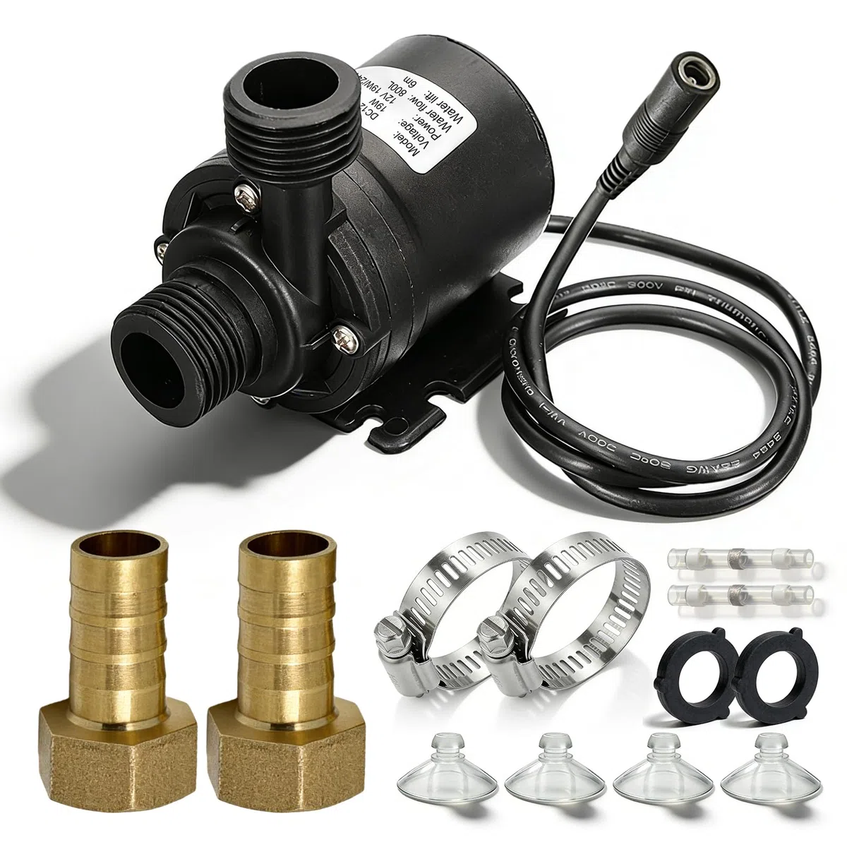 Pompa Immersione, Dc 12v 800l/H Mini Pompa Acqua, 19w Pompa Sommersa Acque, In Ceramica, Ultra-Quiet Pompa Senza Brushless Con Staffa Per Acquario, Fontana Solare, Piscina,Stagno, Irrigazione Giardino