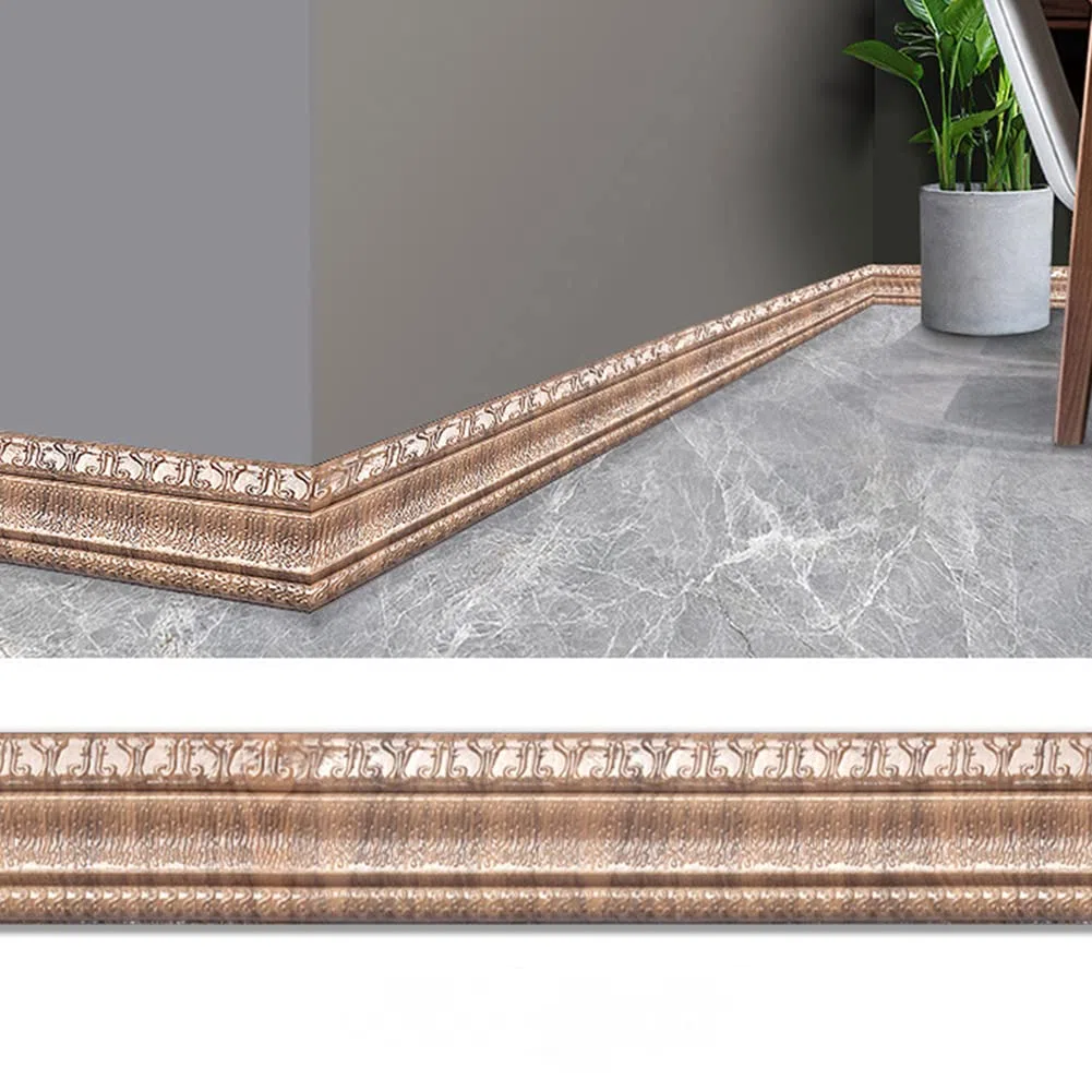 SPORTARC 1 pezzo autoadesivo flessibile schiuma 3D appiccicoso decorativo linee parete battiscopa carta da parati bordo impermeabile 8 cm x 230 cm