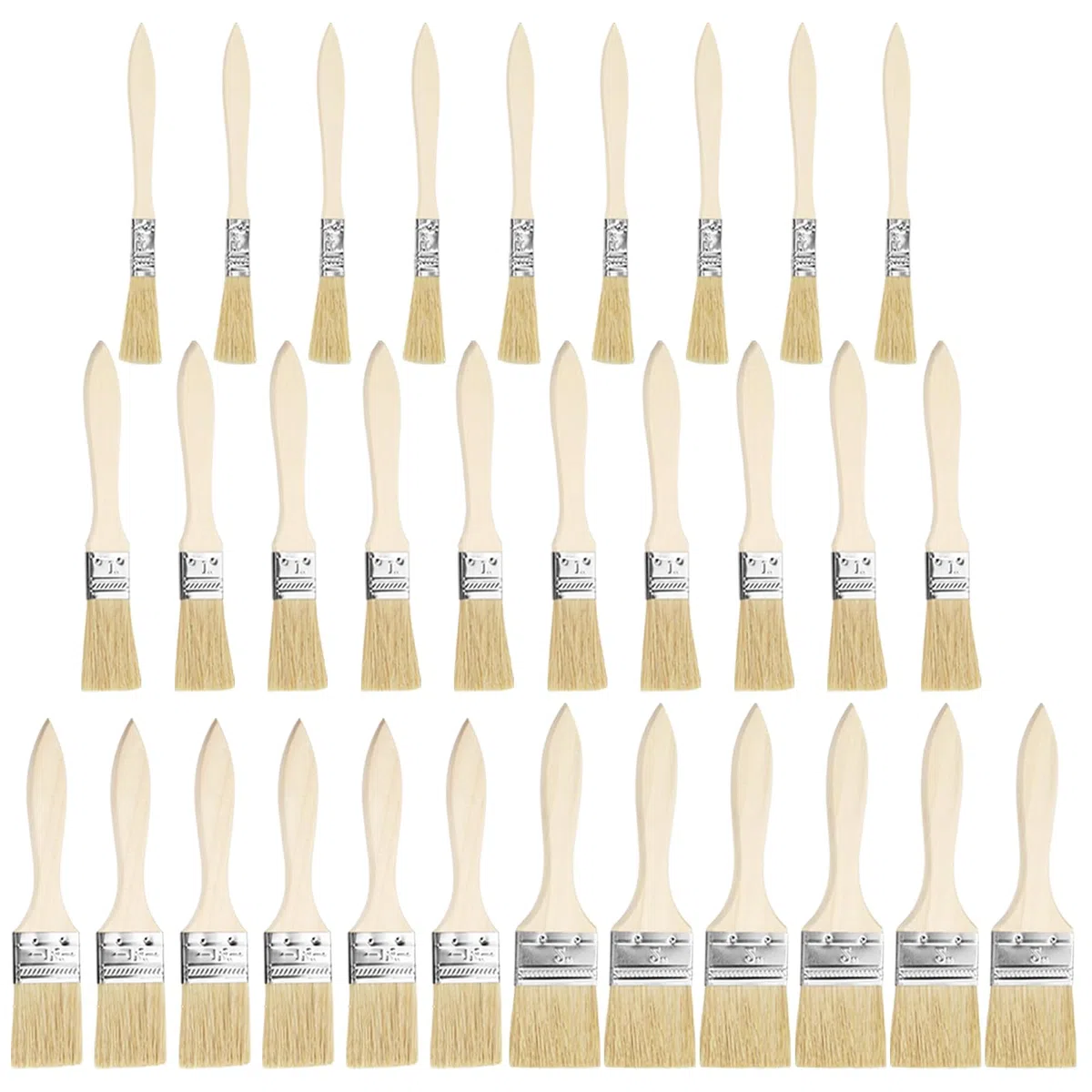 30 pezzi Pennello per pittura,10/25/35/50mm,Pennello Pittura Professionale,Pennelli per pittura per muri,Pennelli per esterni,Pennelli da pittura,adatti per pittura,vernice e progetti fai da te