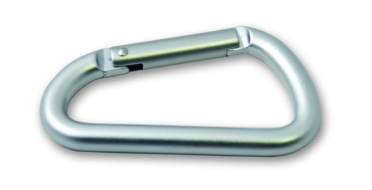Chapuis 902 AG moschettone portachiavi in Forma di Pera – Alluminio – Diametro Cablato 5 mm – Lunghezza 50 mm – colore: Grigio