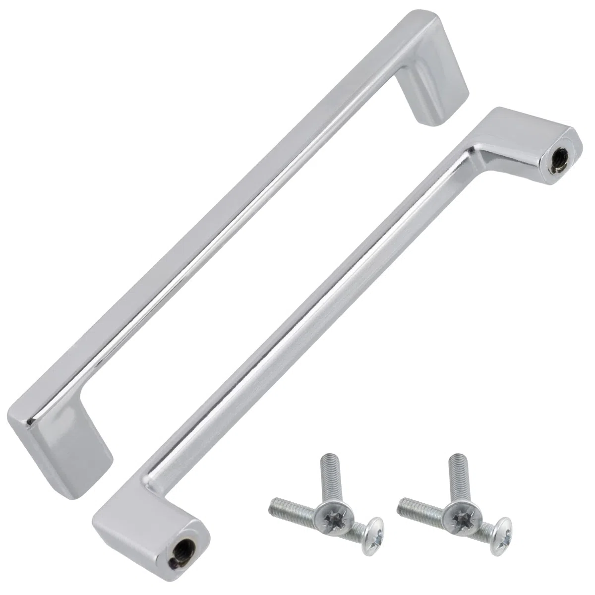 Aerzetix - Set di 2 Maniglie per Mobili Interasse 96mm - Porte Armadio Cassetto Decorazione Interno Arredamento Cucina Soggiorno Assemblaggio - in Metallo - Finitura Cromo