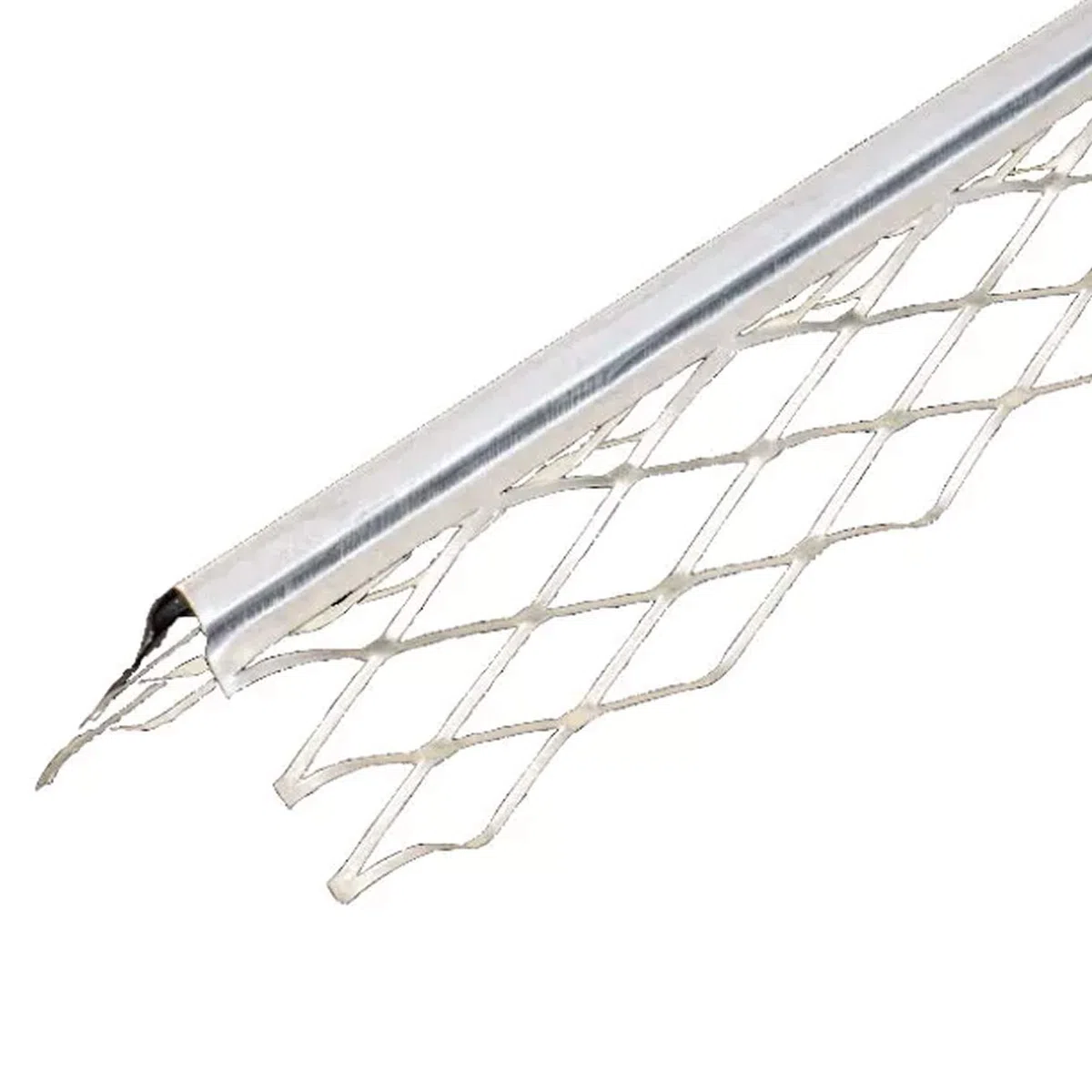 Paraspigolo per Intonaco 5 Maglie Acciaio Zincato Argento 2,80x35 mm - Confezione da 10 Pz