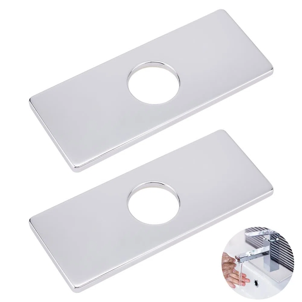 OLYCRAFT 2 Pezzi di Copertura per Foro Rubinetto 34.5 mm Foro Copertura Rettangolare Piastra di Copertura 16 cm Rubinetto Rosetta Rubinetto Copertura Foro per Bagno Cucina lavandino