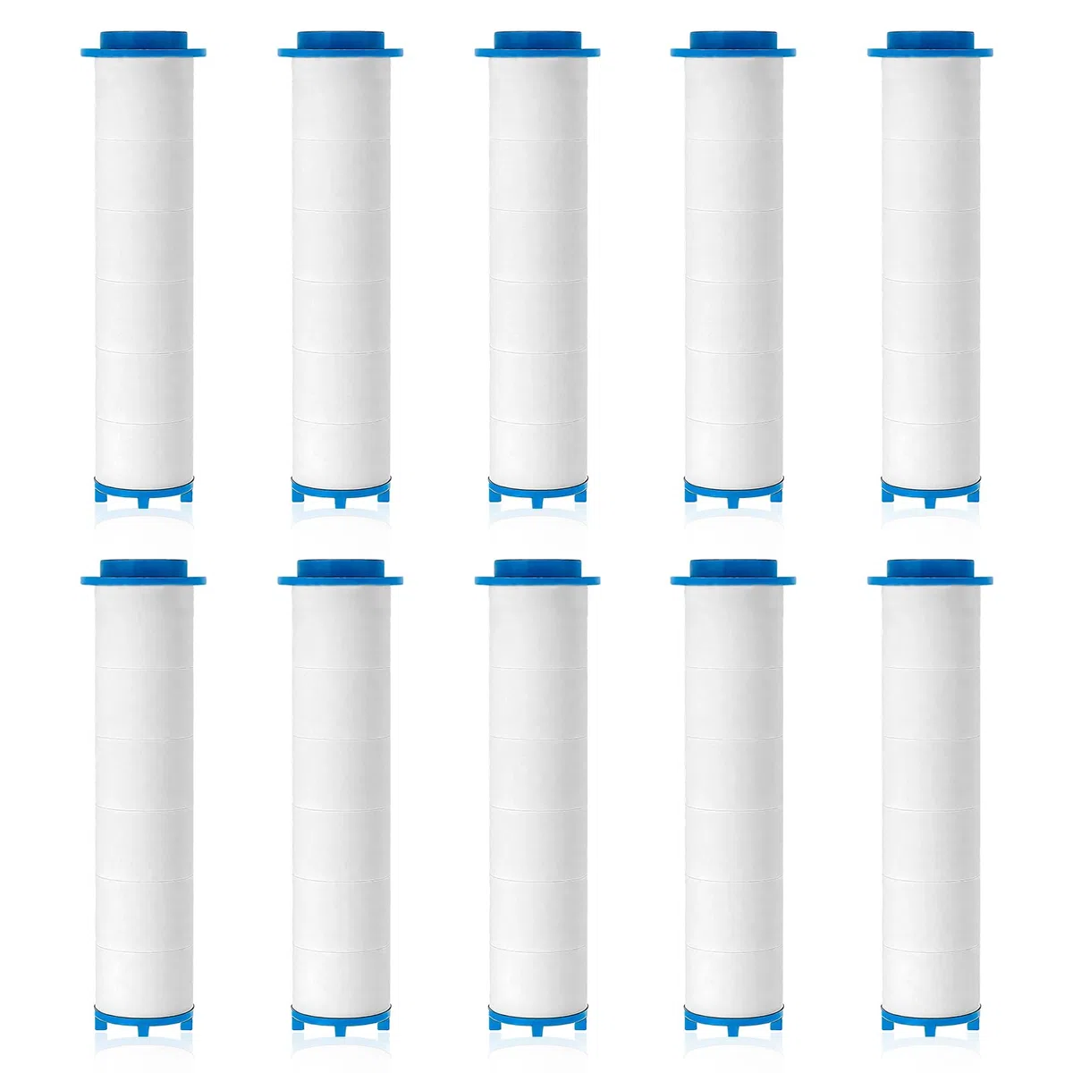 10 PCS 9,5 x 2 cm Filtro anticalcare doccia,Filtro Doccia in Cotone PP,Filtro Soffione Doccia Universale in Cotone PP, Sostituibile Cartuccia Purificazione Acqua Anti Impurità per Doccetta Staccabile