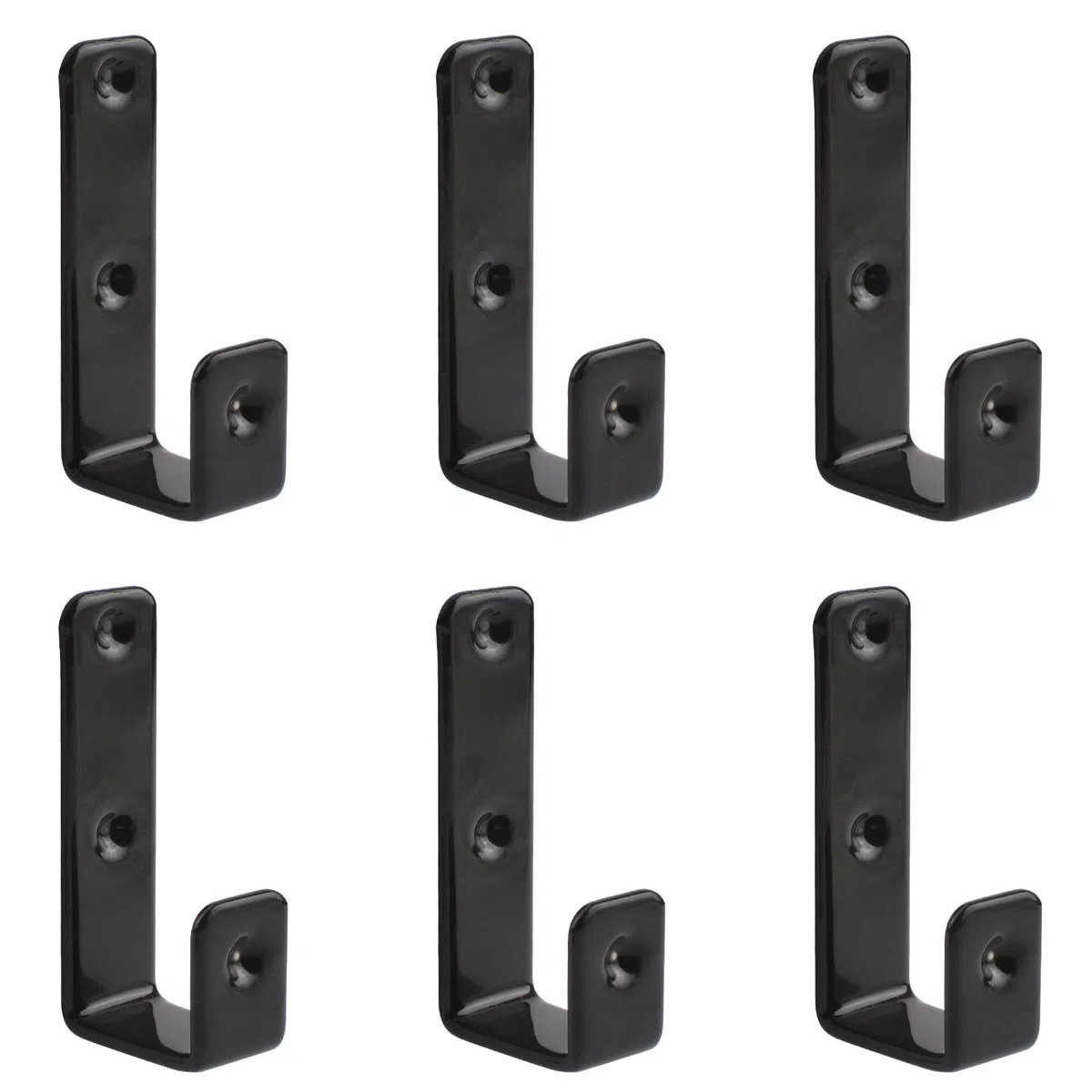 MOROBOR 6 ganci rivestiti in PVC per scale da letto, ganci in ferro nero, ganci per scale a castello, staffe resistenti per decorazione del letto