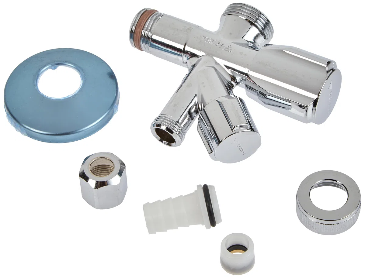 Valvola angolare combinata Schell PA2850IA Comfort 1/2" cromata con valvola di non ritorno
