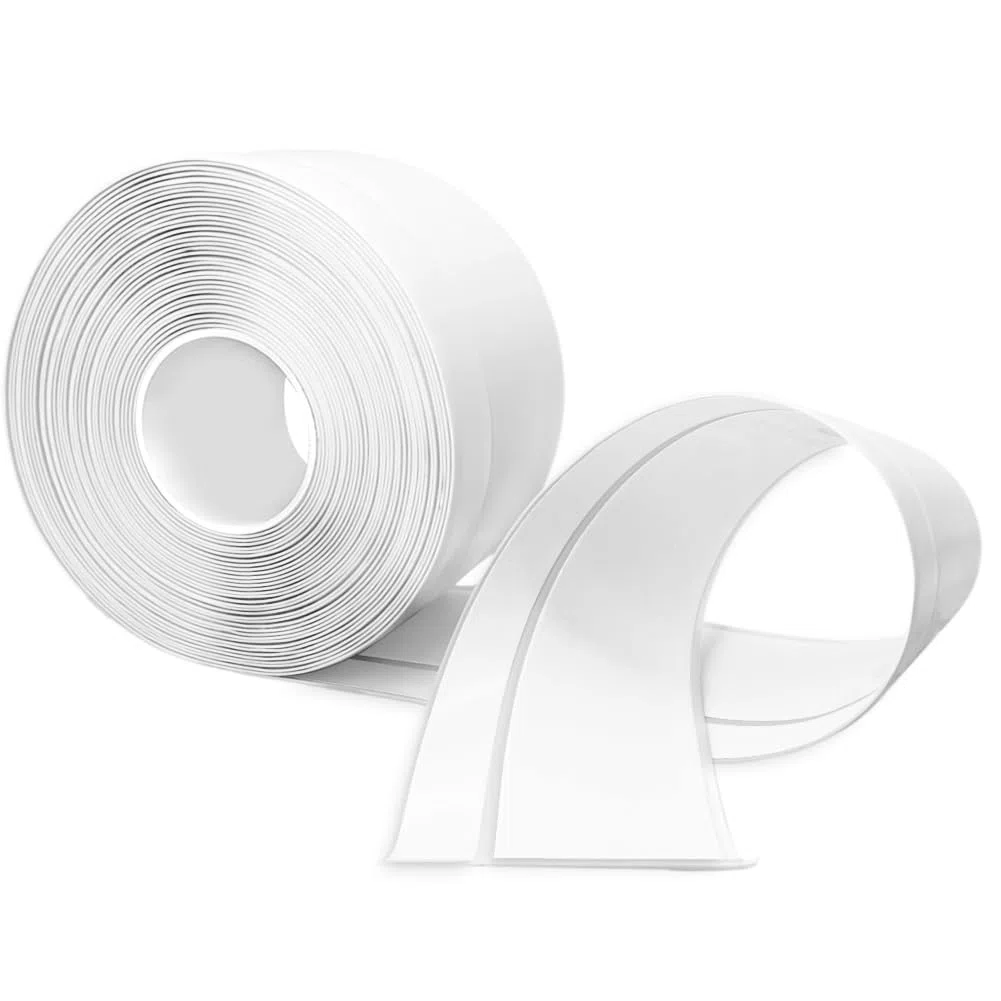 Zoccolo flessibile autoadesivo, 6M zoccolo da cucina in PVC 50x20mm, Zoccolo autoadesivo per cucina e bagno 5x2 bianco