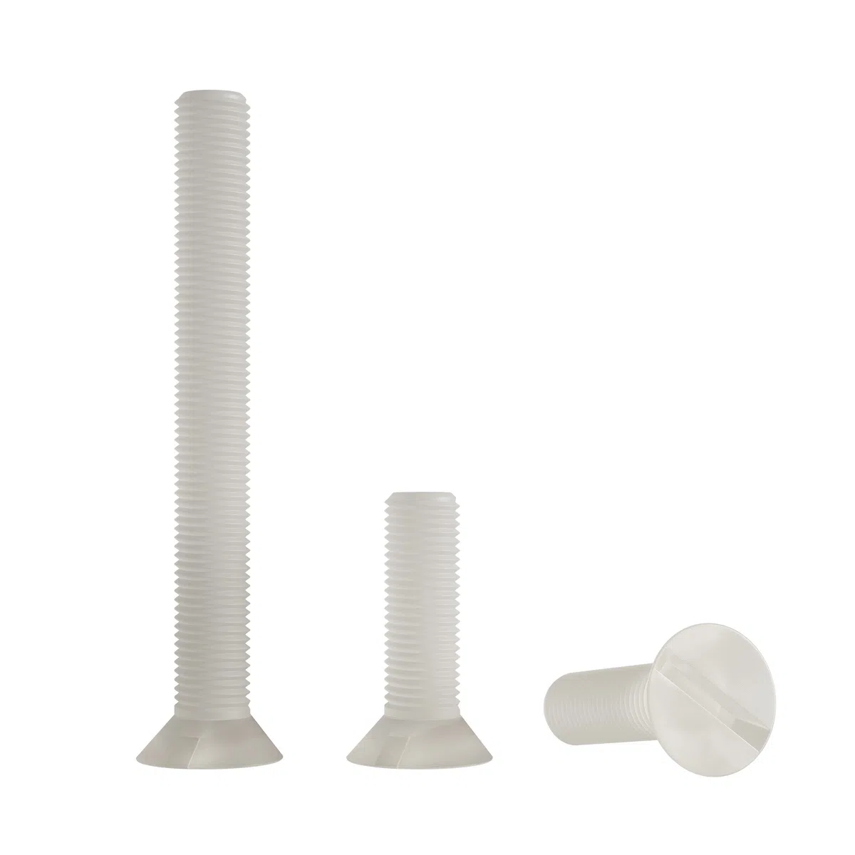 Enkotrade, set di 21 viti M5, 20mm, viti a testa svasata con scanalatura, viti in plastica, set di viti in nylon, viti in plastica
