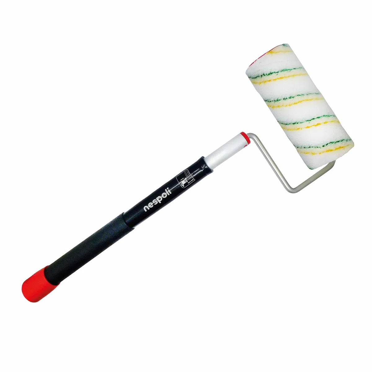 Nespoli - Rullo per Pittura Extenso 18cm con Manico Estendibile da 48cm a 78cm, per Lavori Fai da Te su Tutte le Superfici e Pitture Murali, Adatto a Corridoi e Spazi Difficili, Leggero e Maneggevole