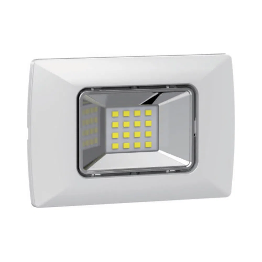 Electron Lampada di emergenza LED, montaggio a incasso per scatola 503, universale, dimensioni standard per scatola 3 moduli, autonomia fino a 3 ore, batteria interna, luce fredda 6400K