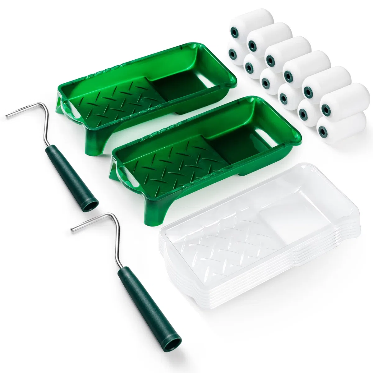 Mister Rui Mini rulli per pittura, piccolo rullo da 5 cm, mini rullo e vassoio, set di rulli piccoli per dipingere luoghi stretti e difficili da raggiungere