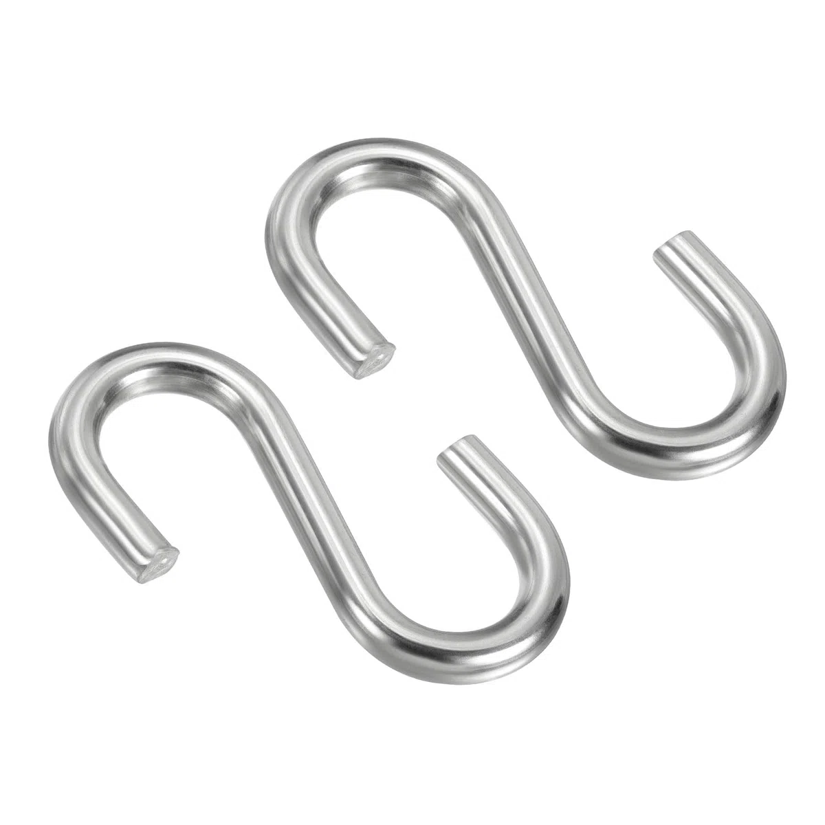 PATIKIL Ganci a S, 2pz 3.2 Pollici, in Acciaio Inossidabile 304 per Appendere Amache, Supporti per Altalene, Piante, Garage, Officina, Utilizzo Domestico, Tono Argento