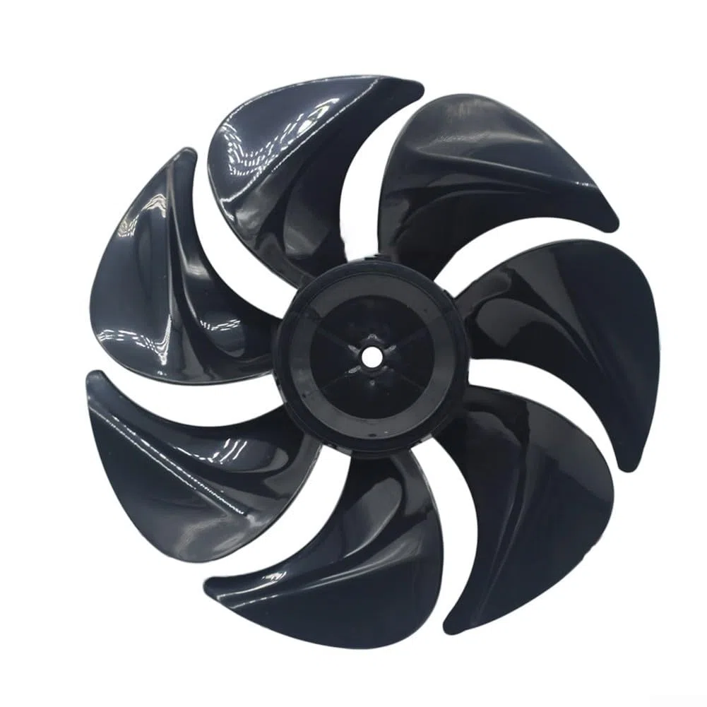 Ventole a sette pale da 25 cm, per ventilatori generici a pavimento e parete, parti di ricambio in plastica silenziose, per un migliore flusso d'aria, nero o bianco (nero)