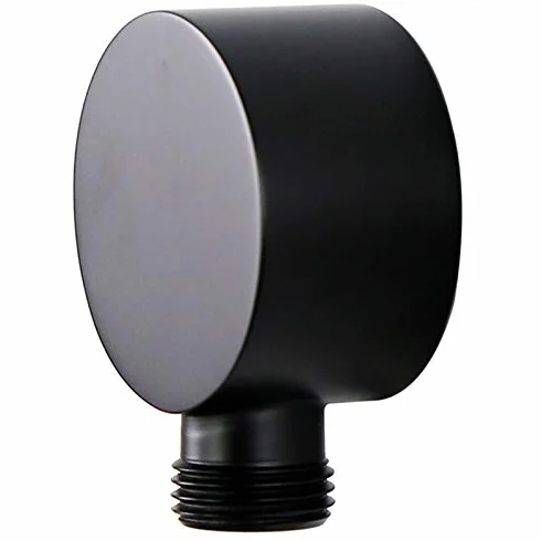 Gomito di Fornitura di Parete, Accessori per Connettore per Tubo Doccia per Montaggio a Parete Rotondo in G1/2 Pollici per Doccia-Nero