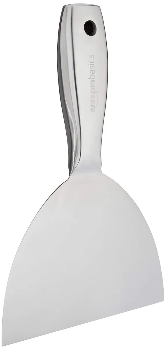 Amazon Basics Spatola da stucco in acciaio inox, 15.24 cm, con lama flessibile e estremità a martello