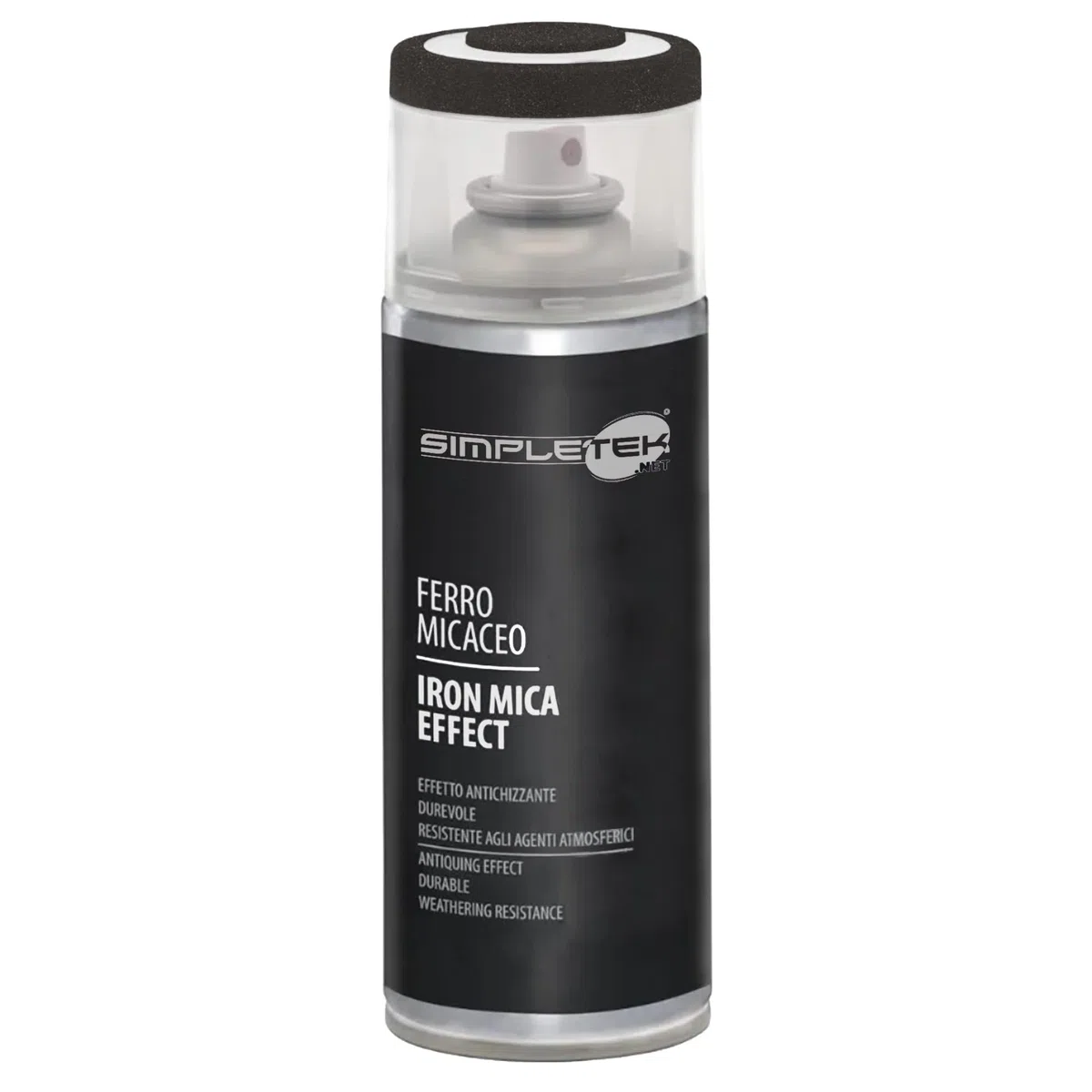 SIMPLETEK - Bomboletta Spray Vernice per Ferro Antico Micaceo V400MIC.1 Metallo Ringhiere Cancello Garage 400 ml Universale (1 pezzo)