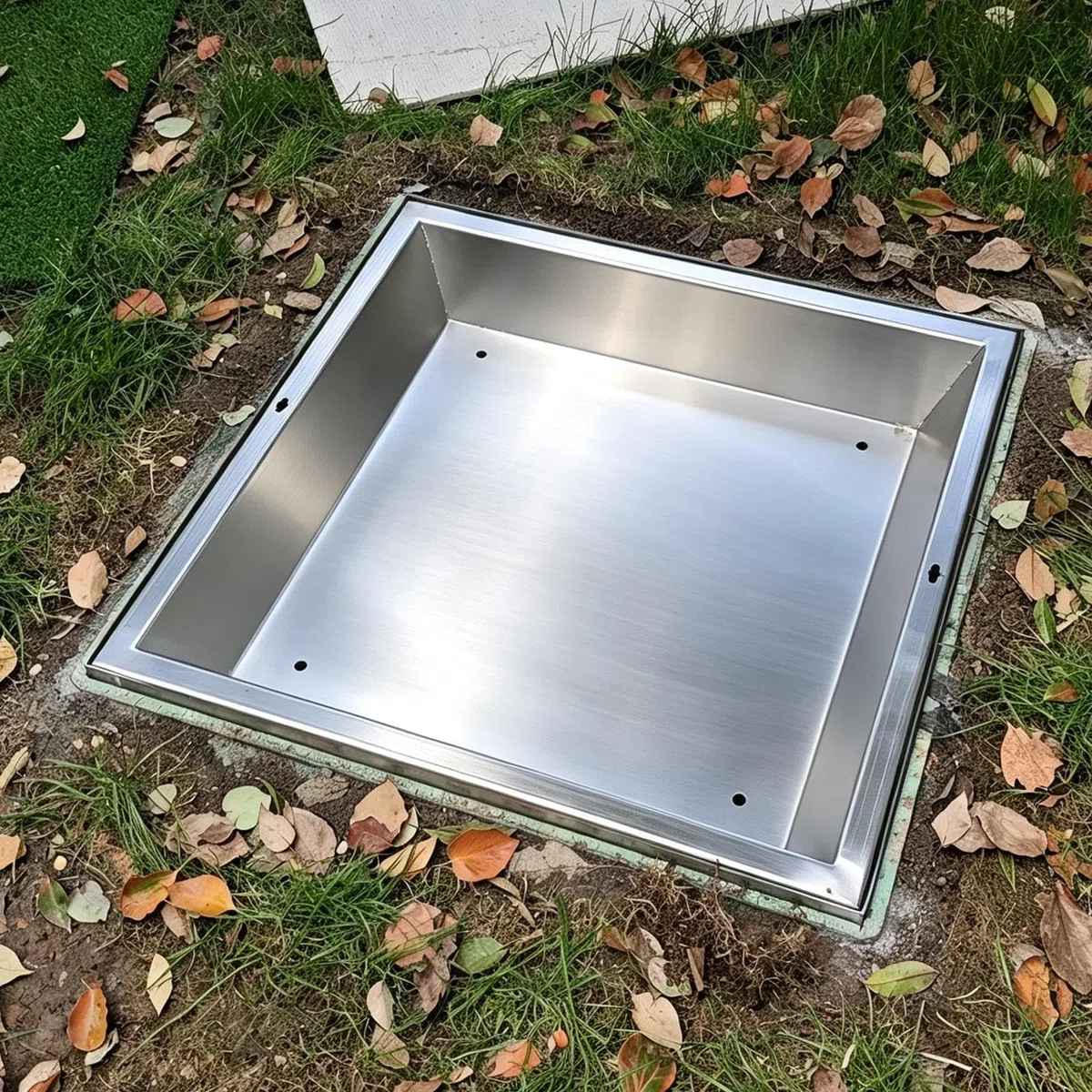 Copertura Pozzetto Coperchio Per Tombino Nascosto 30-100 Cm Su Misura | Comodità E Facilità Di Installazione, Superficie Antiscivolo E Sigillatura Impermeabile, Struttura Rinforzata