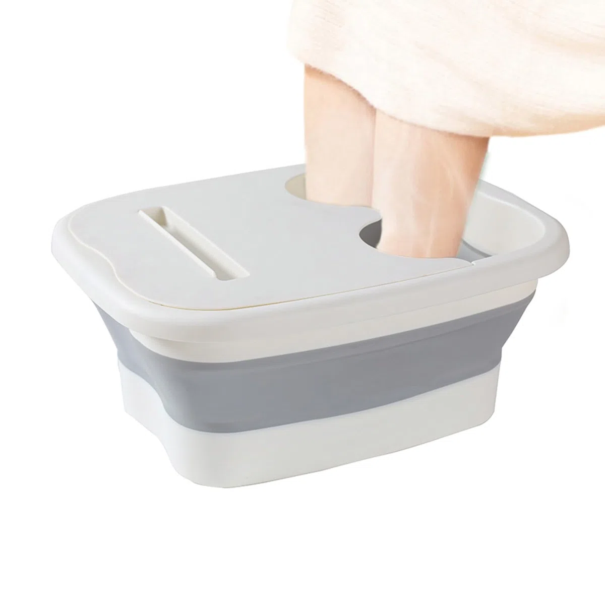 Secchio pieghevole per massaggio ai piedi - Spa pieghevole per piedi | Vaschetta per pediluvio pieghevole | Grande bacino termale per ammollo dei piedi | Lavabo da bagno per pedicure per pedicure fami