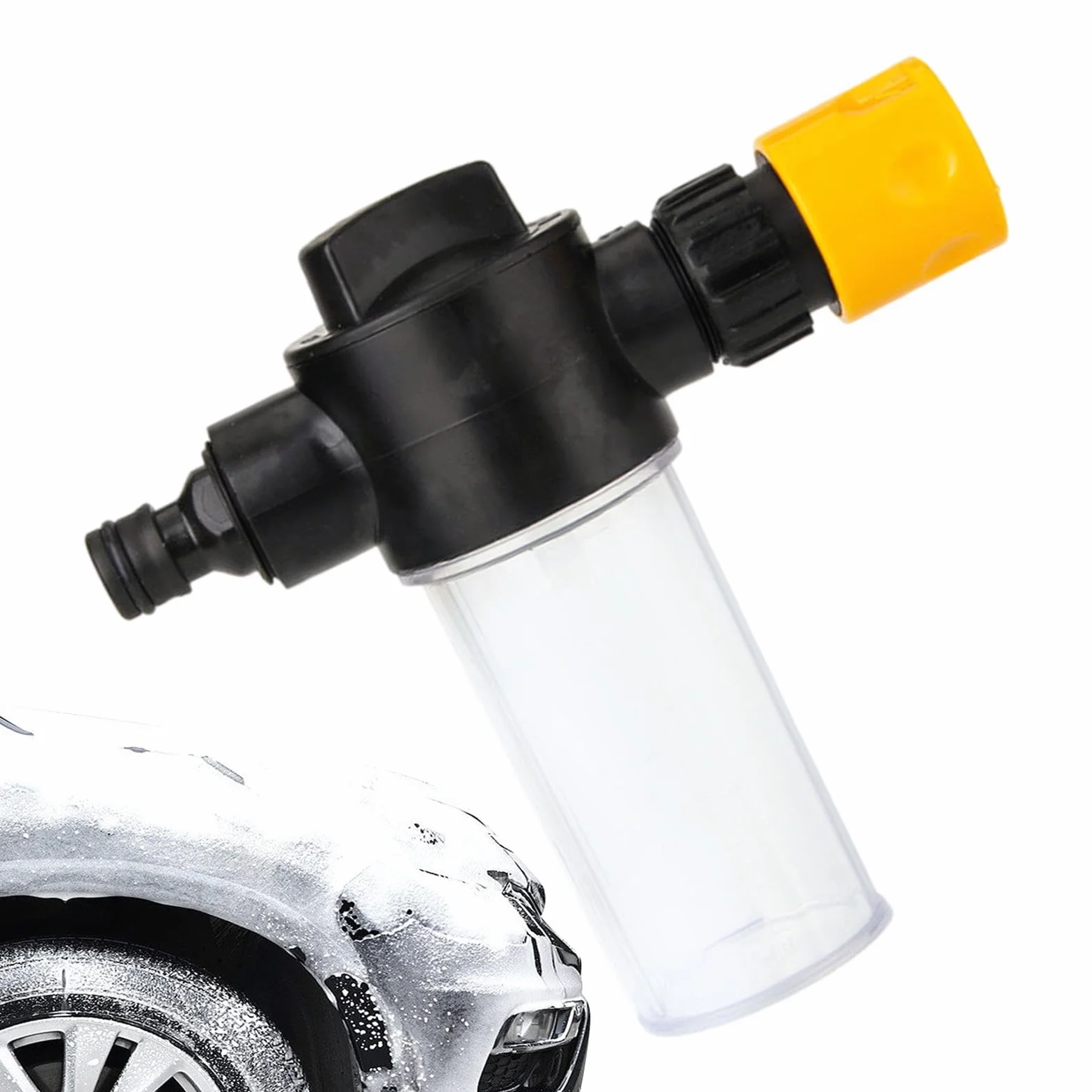 Pistola a spruzzo in schiuma per tubo da giardino con ugelli ad alta pressione, dispenser di sapone per la pulizia dell'auto