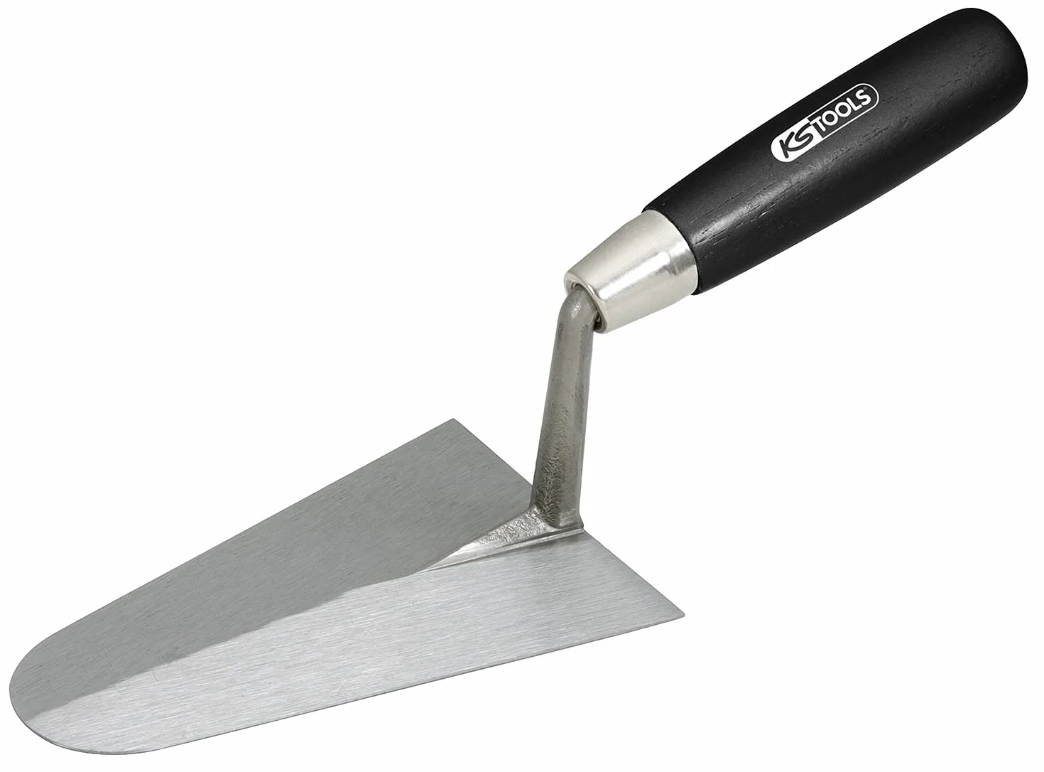 KS Tools Round Italian Trowel Steel Blade Wooden Handle