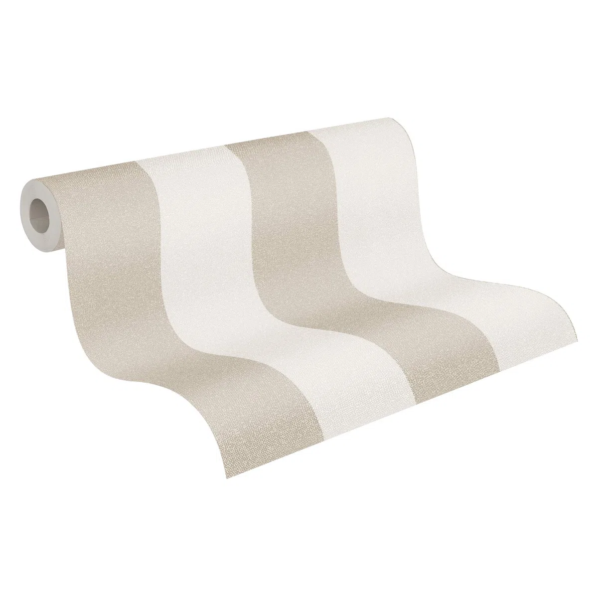 Carta Da Parati A Righe New Elegance Carta da parati tessuto non tessuto 10.05 m x 0.53 m Beige Crema Prodotto in Germania da A.S. Création 375543 37554-3