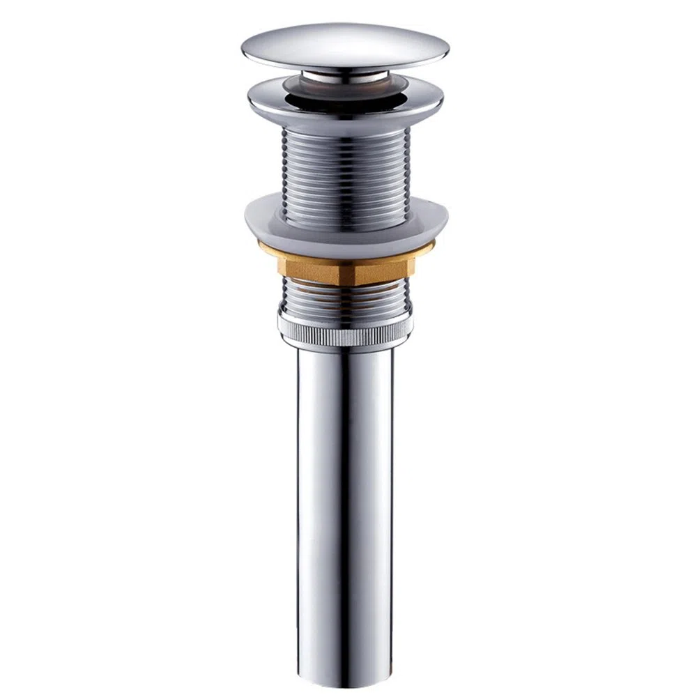 Lavello senza scanalatura Lavello Rubinetto Push Pop Up Click Clack Tappo di scarico Tappo di (Argento)