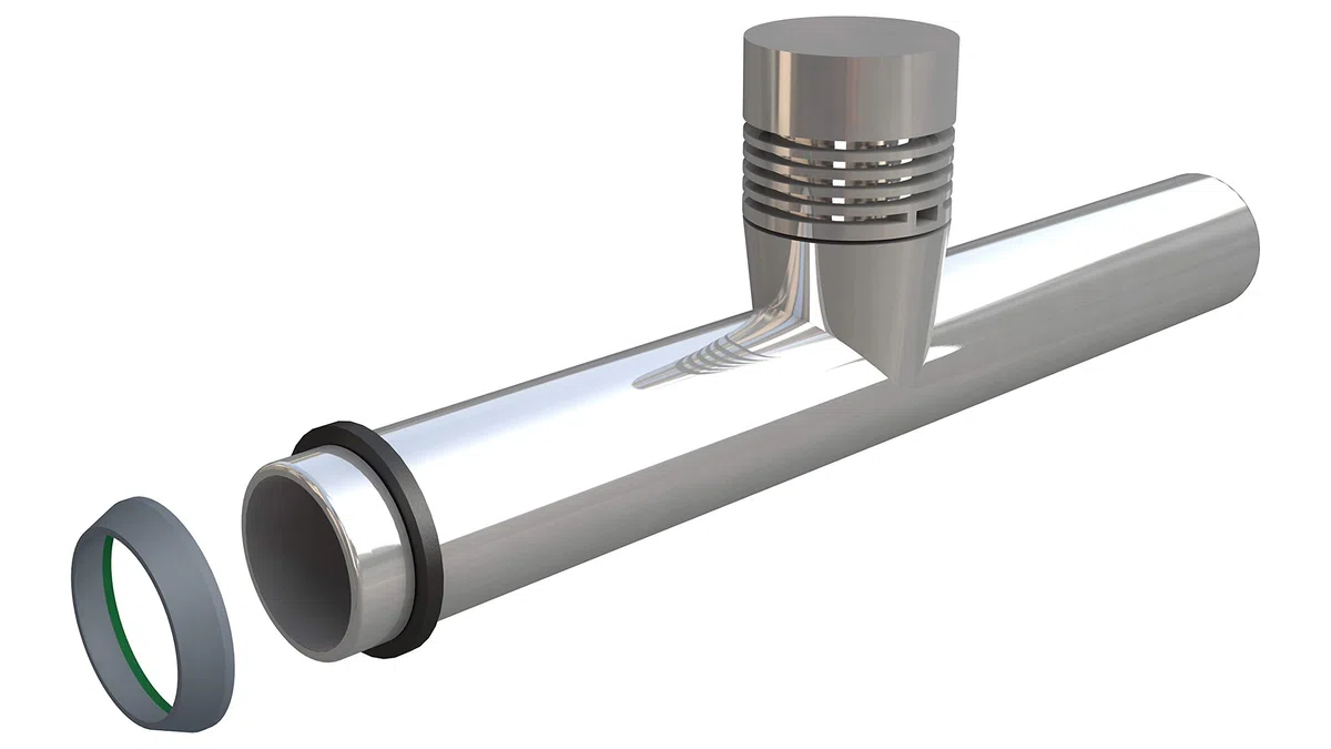 Bonomini AIRPIPE VALVOLA DI IMMISSIONE ARIA CROMATA - Diam. 32 x 250 mm