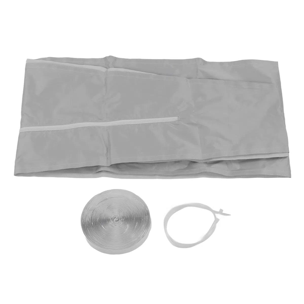 Panno sigillante per finestre per condizionatore d'aria portatile, kit deflettore universale per telaio finestra AC, grigio argento che mantiene l'aria calda lontana per (3 metri / 9,8 piedi)